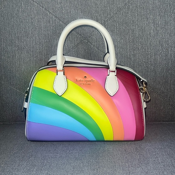 ♠️kate spade Pride Rainbow Collection Leather Duffle Crossbody Bag NWT - Picture 7 of 16